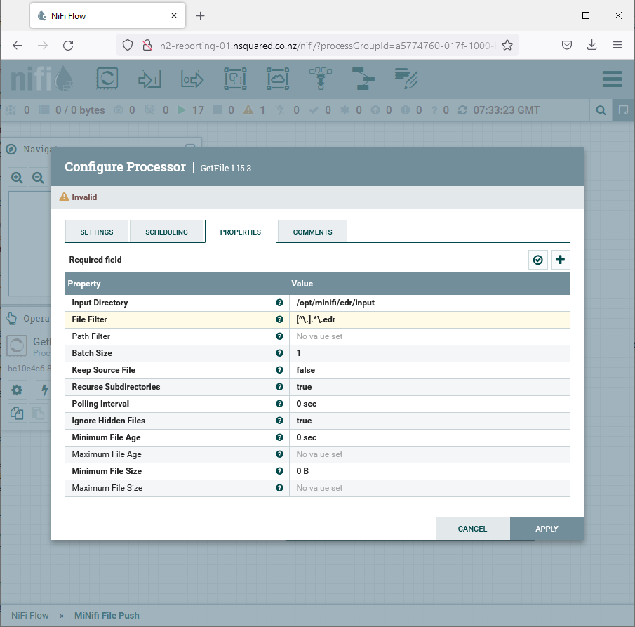 GetFile Configuration for reading ACD EDRs from disk