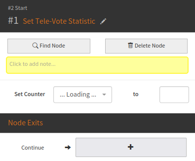 The Set Tele-Vote Statistic Node