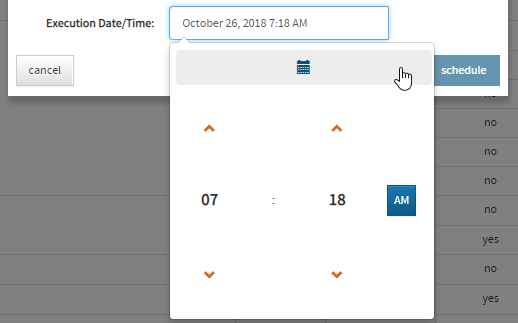 control flows schedule dialog