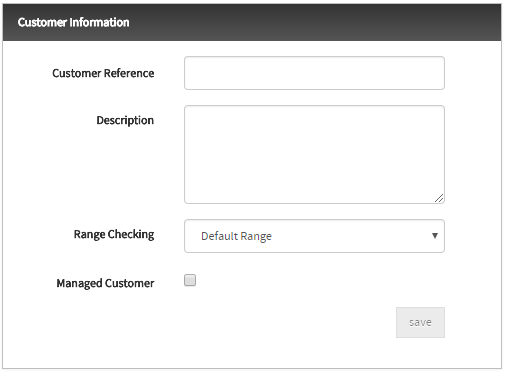 customer information section