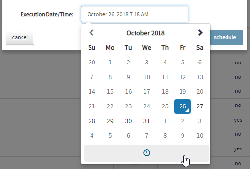 flows schedule dialog